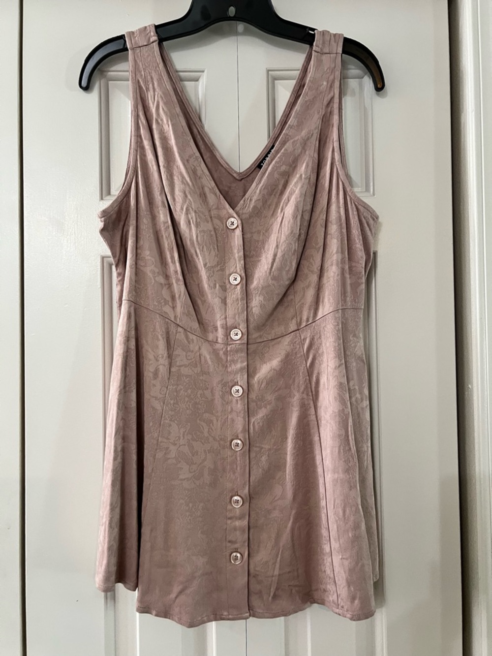 torrid Dusty Rose Button-Front Sleeveless Dress